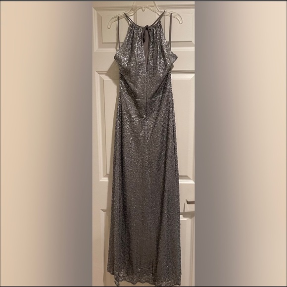 Formal Grey Sequins Dress (sleeveless) - Picture 2 of 2